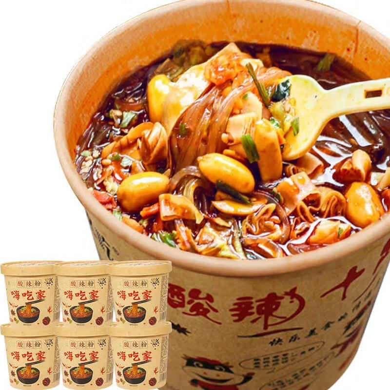 Thùng 6 hộp Miến Chua Cay Trùng Khánh - chính hãng JUNJIE