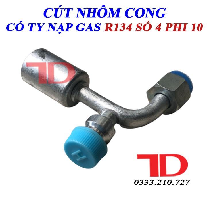 Cút nhôm cong có ty nạp gas cao áp R134