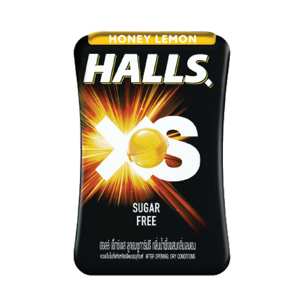 [Mua 4 Tặng 1] Combo 4 Hộp Kẹo Ngậm Không Đường Halls XS Vị Chanh Mật Ong 4x13.8g