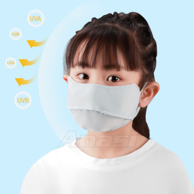 Khẩu trang vải chống nắng trẻ em Anasi CD48 | Thun lụa mỏng thoáng
