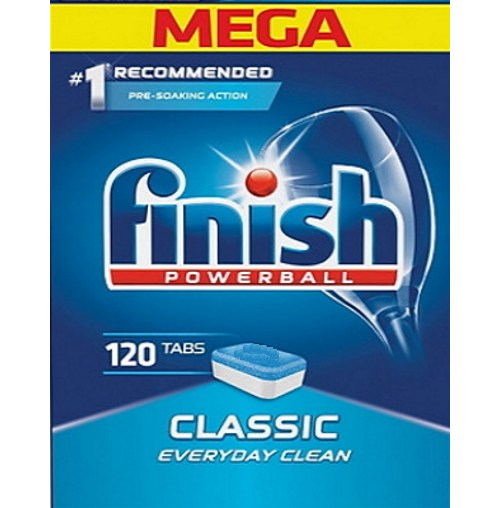 Hộp 100 viên rửa chén Finish Classic Dishwasher Tablets Lemon QT025446 - hương chanh