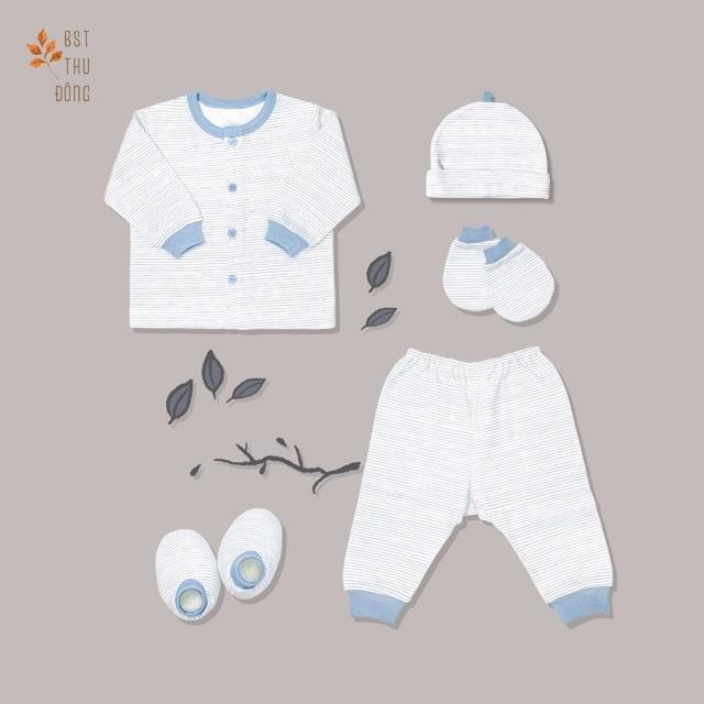 Miomio mỏng - Set quần áo dài tay và phụ kiện sơ sinh cho bé trai/bé gái sơ sinh