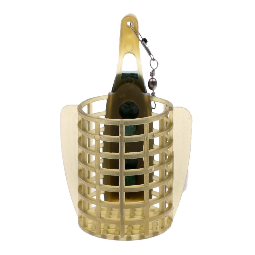 Fishing Feeder Lure Trap Bait Cage Bait Thrower with Lead Sinker