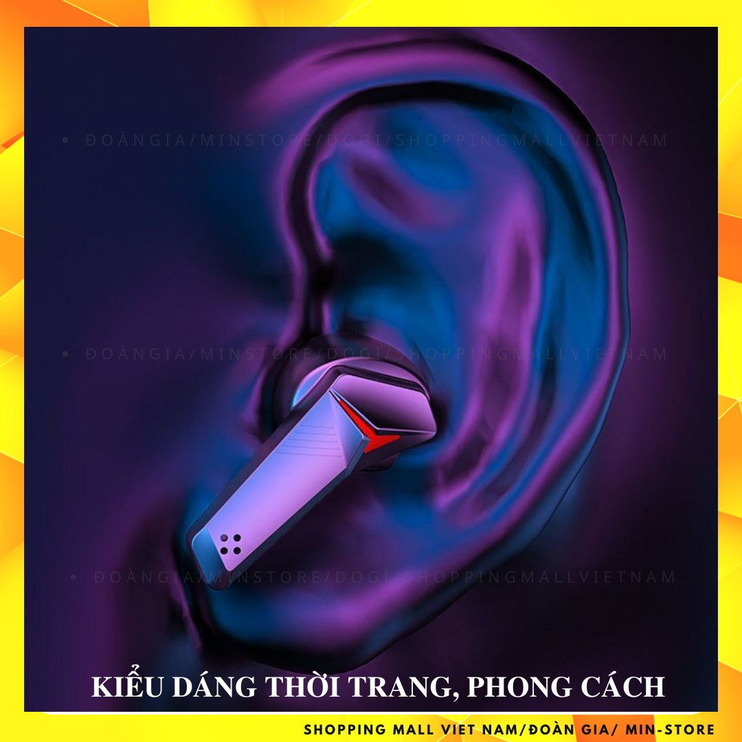 Tai nghe Bluetooth Gaming T33S không dây âm trầm đầy đủ Chống ồn chủ động HiFi Stereo (Bản QT +Găng)