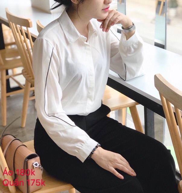 Áo sơ mi tay viền