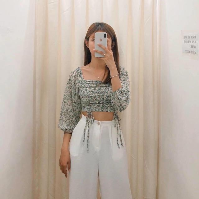 Áo croptop rút dây