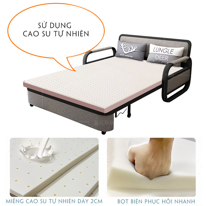 GIƯỜNG SOFA GẤP GỌN CÓ NGĂN CHỨA ĐỒ ( GIAO MÀU NGẪU NHIÊN )