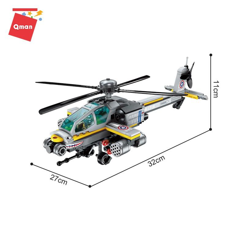 Đồ chơi xếp hình cho bé trai Chiến cơ Qman 1719