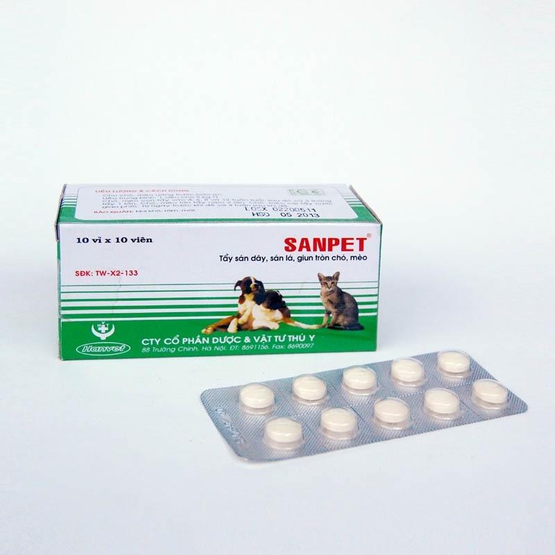 Thuốc tẩy giu.n Sanpet cho chó mèo