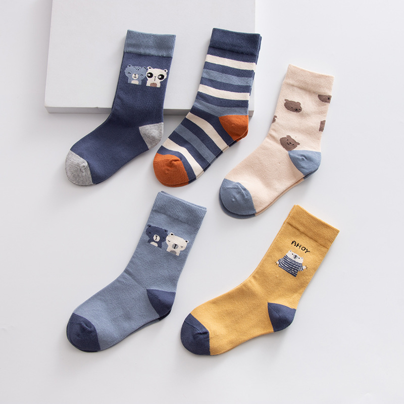 Set 5 Tất Cao Cổ Thu Đông Cao Cổ Cho Bé 1-12 Tuổi