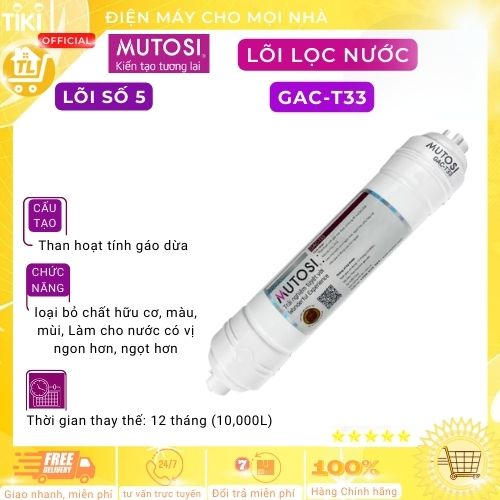 Lõi số 5 – GAC-T33 - Máy lọc nước RO - Hàng chính hãng Mutosi