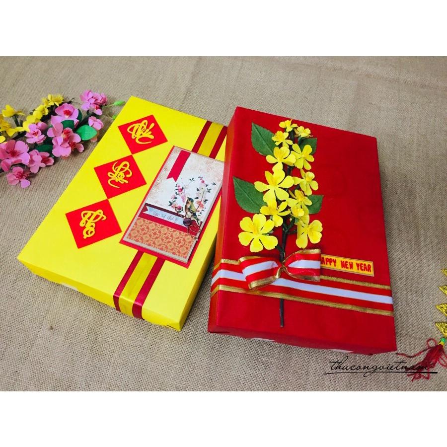 Hộp Quà To Gói Sẵn Phong Cách Tết