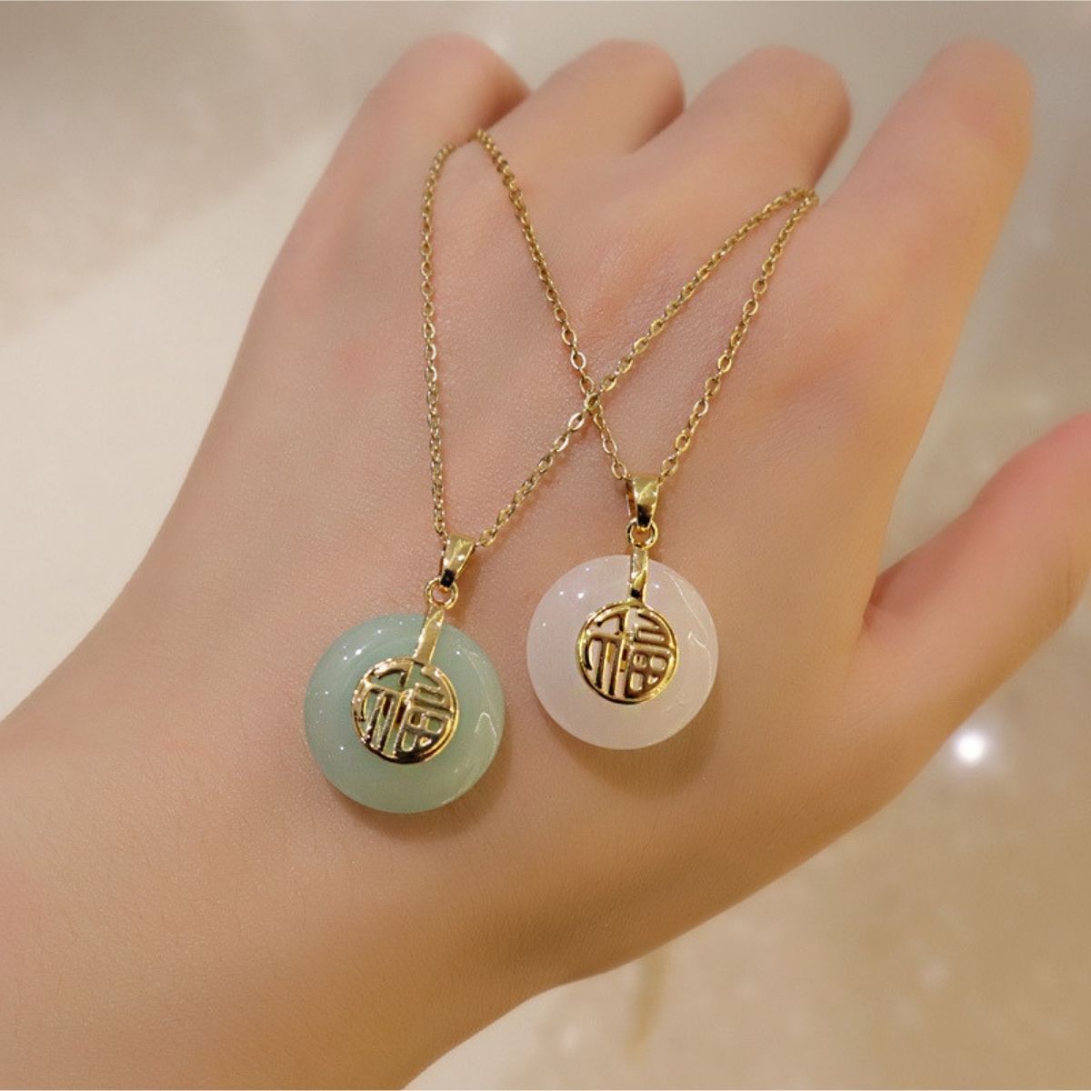 Đồng Điếu Kèm Dây Chuyền May Mắn, Chiêu Tài.