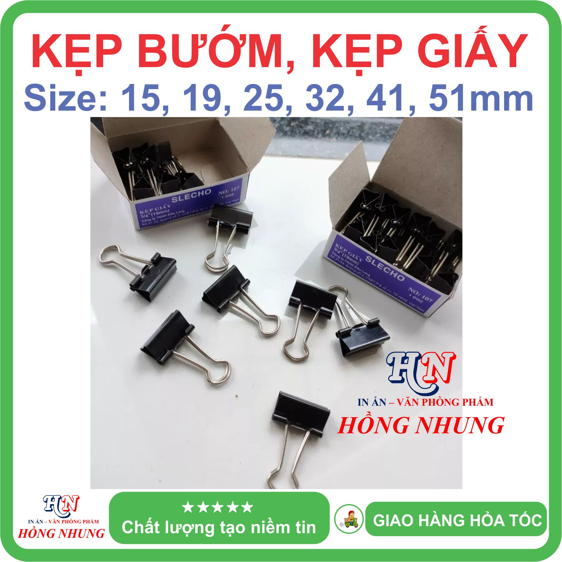 [SÉT] COMBO 2 Hộp Kẹp Bướm Slecho Loại 15mm (1 Hộp 12 Cái) Giúp Bạn Sắp Xếp Giấy Tờ Hợp Lý, Gọn Gàng, Bền, Đẹp, Tiện Dụng