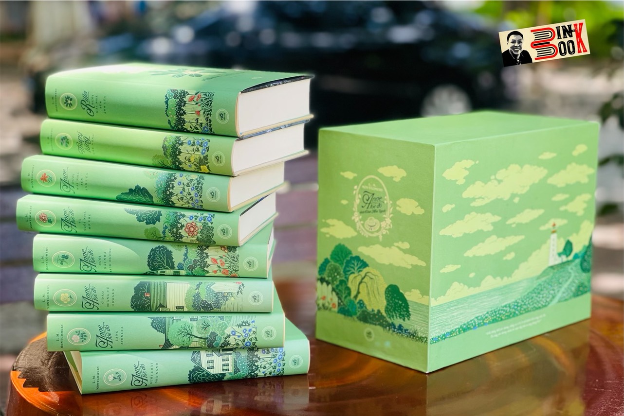 boxset Nhã Nam - TRỌN BỘ ANNE TÓC ĐỎ  [gồm 8 tập bìa cứng] [đặc biệt in 500 hộp] Lucy Maud Montgomery  – NXB Hội Nhà Văn