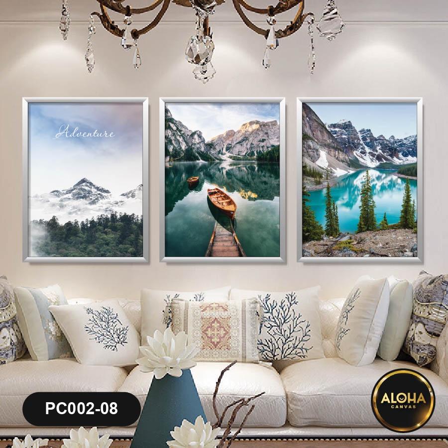 20 Mẫu tranh canvas treo tường bộ 3 bức cao cấp - Tranh treo tường decor phòng khách, phòng ngủ, phòng ăn full phụ kiện