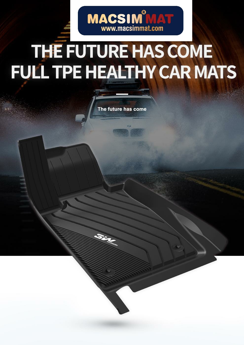 Thảm lót sàn xe ô tô dành cho  BMW 5 series 2016- đến nay nhãn hiệu Macsim 3W - chất liệu nhựa TPE đúc khuôn cao cấp - màu đen