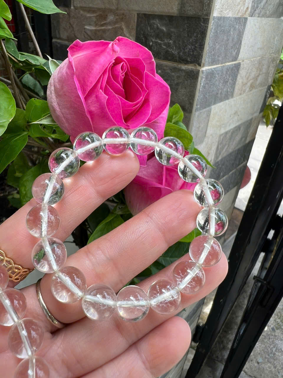 Vòng Chuỗi Nữ Đá Thạch Anh Trắng Tự Nhiên trong bóng đẹp size hạt 10mm Hợp Nữ mệnh Kim mệnh Thủy đeo đẹp xinh tay tốt cho sức khỏe công việc may mắn ạ