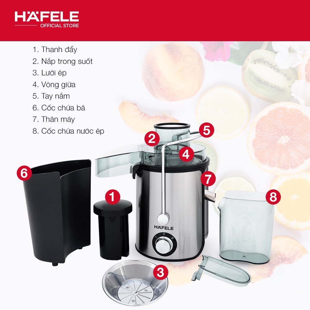 Máy Ép Trái Cây HAFELE GS-353 - 535.43.086 - 400W - Hàng chính hãng