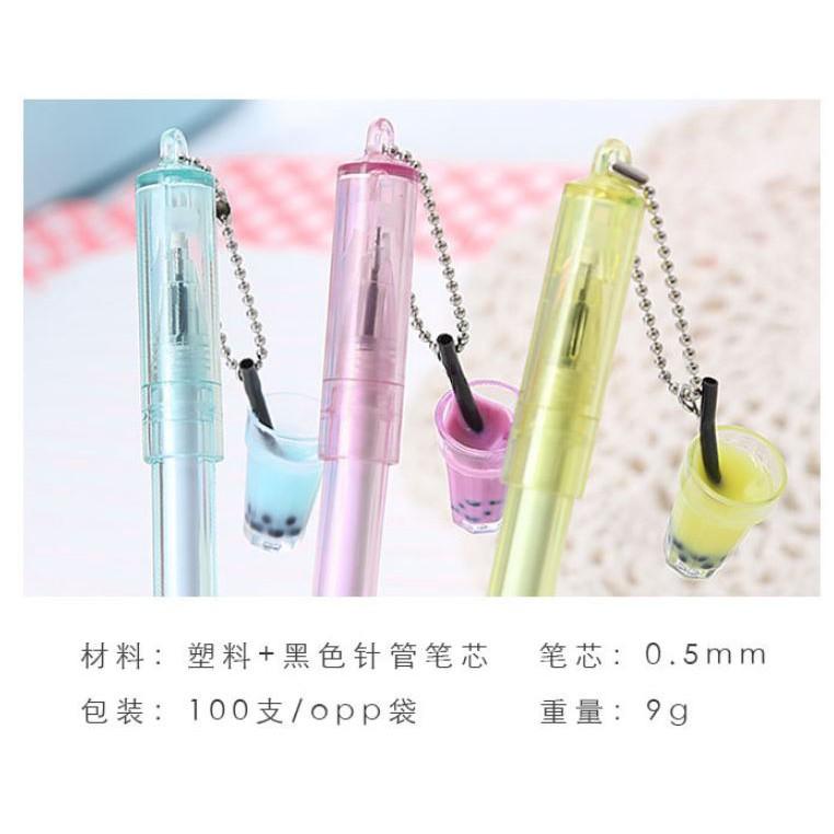 Bút Gel Nước Mực Đen Ly Trà Sữa H68