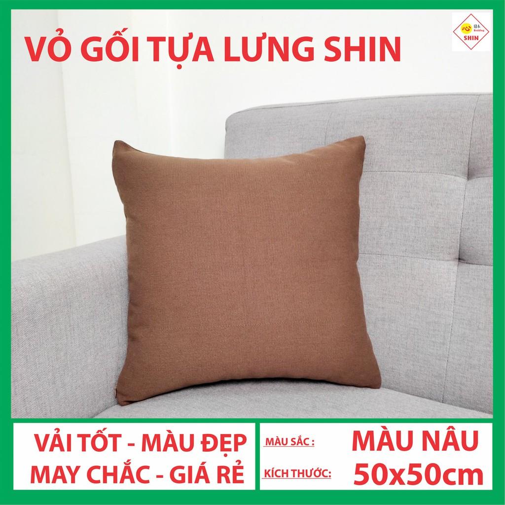 Vỏ gối tựa trang trí nhà cửa sofa 50x50cm nhiều màu giá rẻ