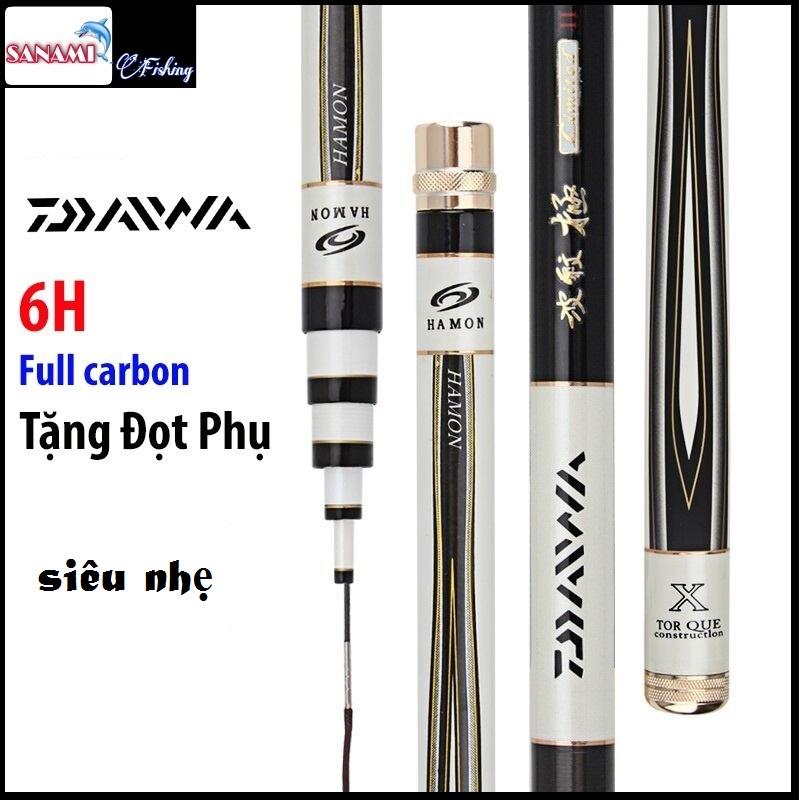 Cần Câu Tay Carbon Chính Hãng Daiwa Hamon 6H Cao Cấp Siêu Nhẹ-Cực Đẹp,Siêu Nhẹ,Giá Tốt,Đủ Size 3m6 4m5 5m4 6m3