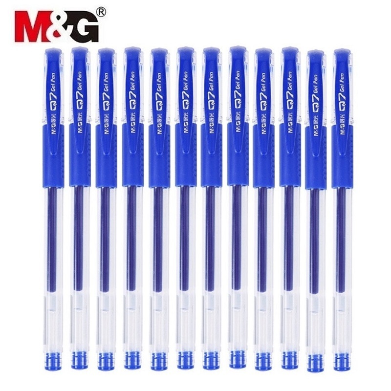 Hộp 12 cây bút gel nước Q7 M&amp;G AGP30173 / MG 30173 nét 0.5mm ruột thay 6102