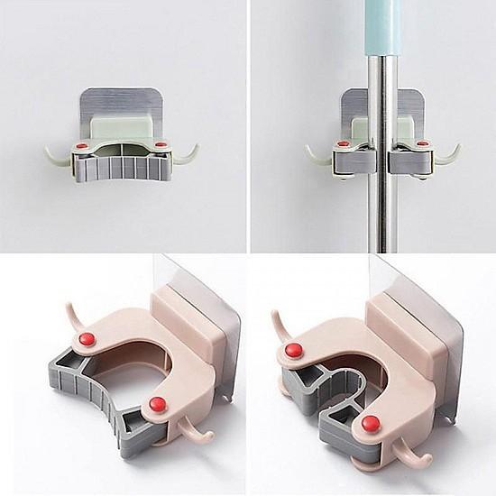 MÓC DÍNH TƯỜNG KẸP CÂY LAU NHÀ CHỔI LAU NHÀ MÓC DAN TƯỜNG