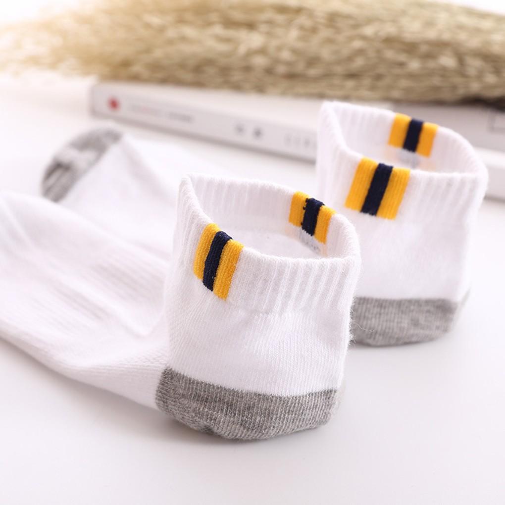 Vớ cotton nam cổ viền sọc thể thao