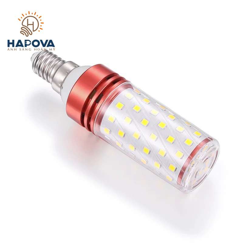 Bóng đèn led 3 Chế độ màu Trắng, Vàng, Trung tính 12W Đui E27, E14 HAPOVA MONA 3612