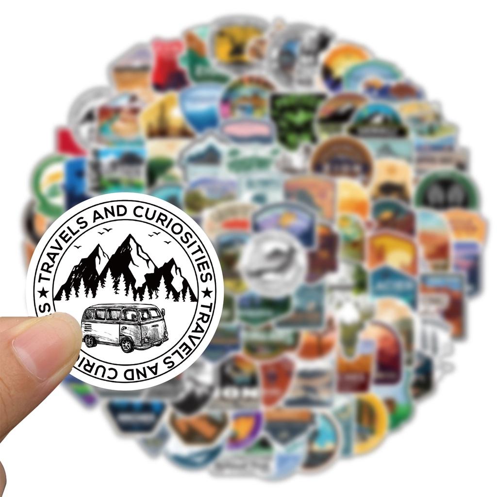 Set 100 STICKER Các Địa Danh Trên Thế Giới Trang Trí Điện Thoại , Laptop , Vali Phong Cách Vintage