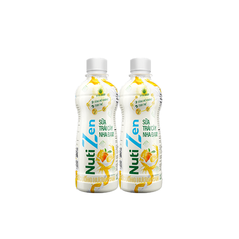 Thức Uống Hương Cam Sữa Trái Cây Nha Đam Nutizen Chai pet 290ml NC290TI - Thương Hiệu NUTIFOOD