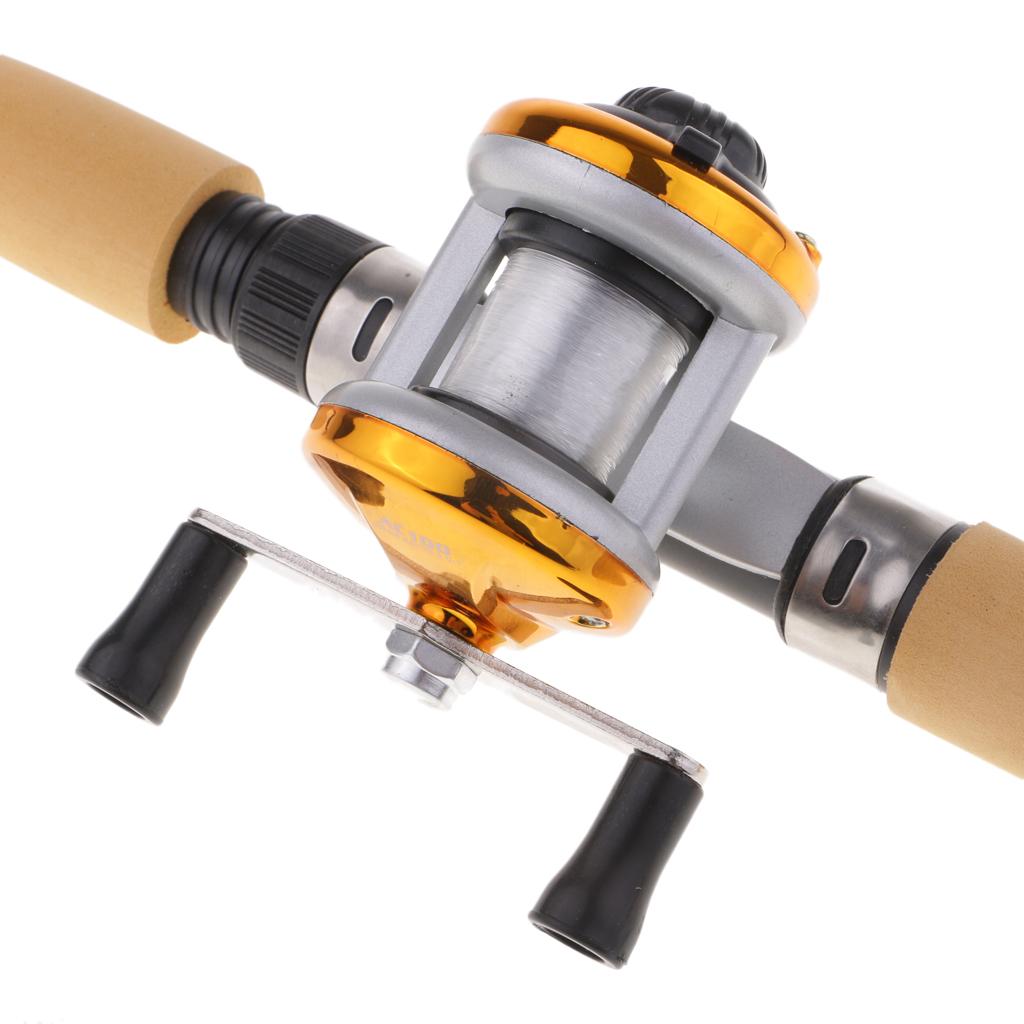 Mini Portable Telescopic Ice Fishing Rod Casting Pole+ Reel+100m Line Hook S