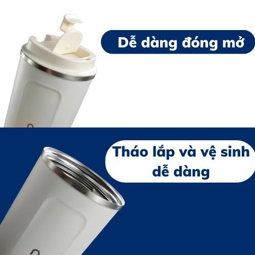 Bình giữ nhiệt ly giữ nhiệt khắc tên 510ml chất liệu thép không gỉ 304 510ml từ 6-12h hiển thị nhiệt độ bảo hành 12tháng