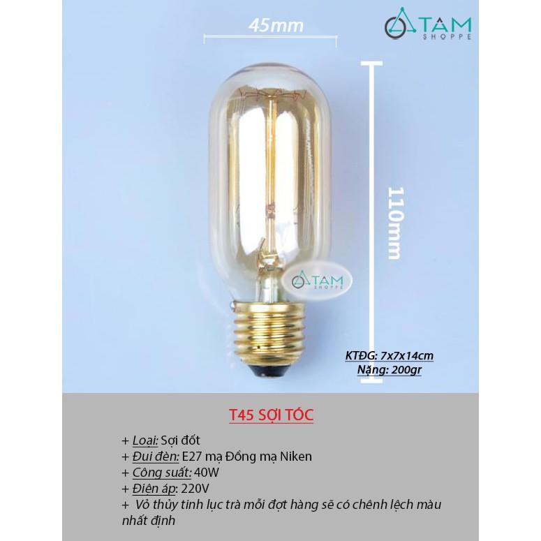 Bóng đèn sợi tóc Edison 1 đốt T45