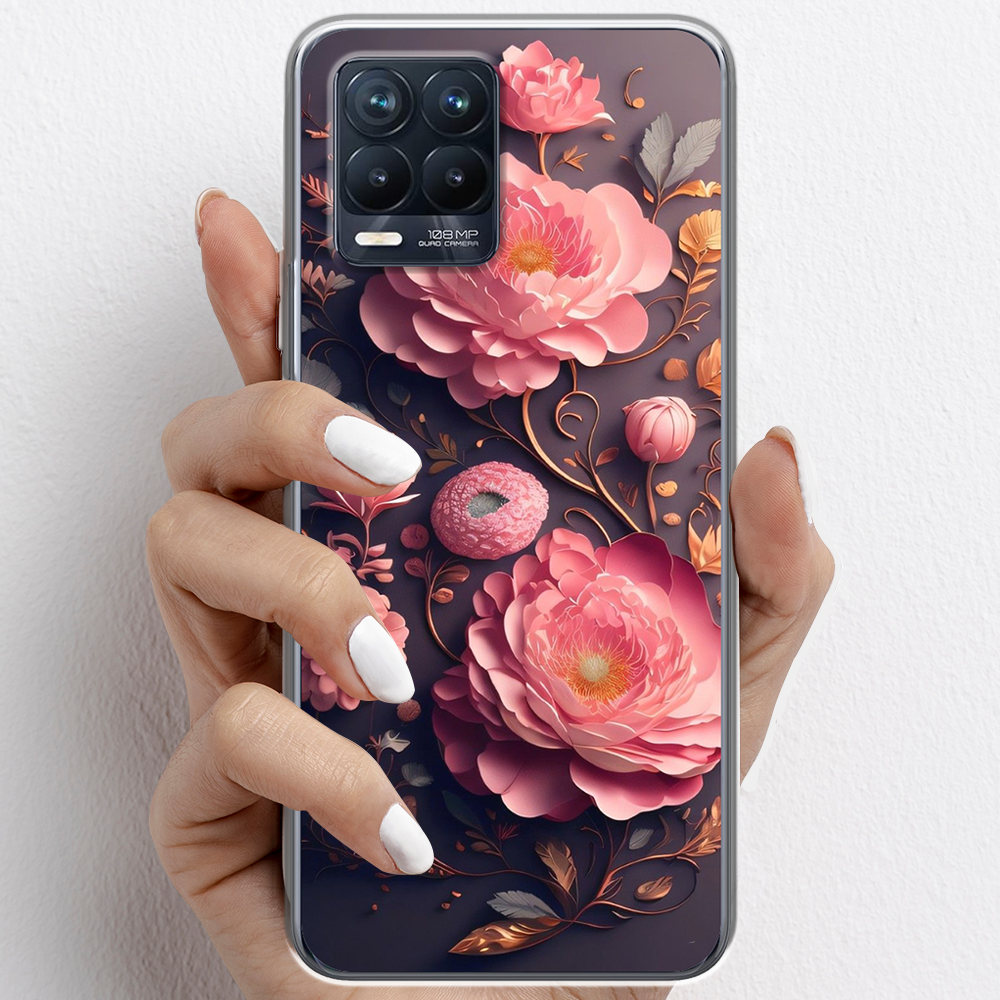 Ốp lưng cho Realme 8 , Realme 8  nhựa TPU mẫu Hoa hồng