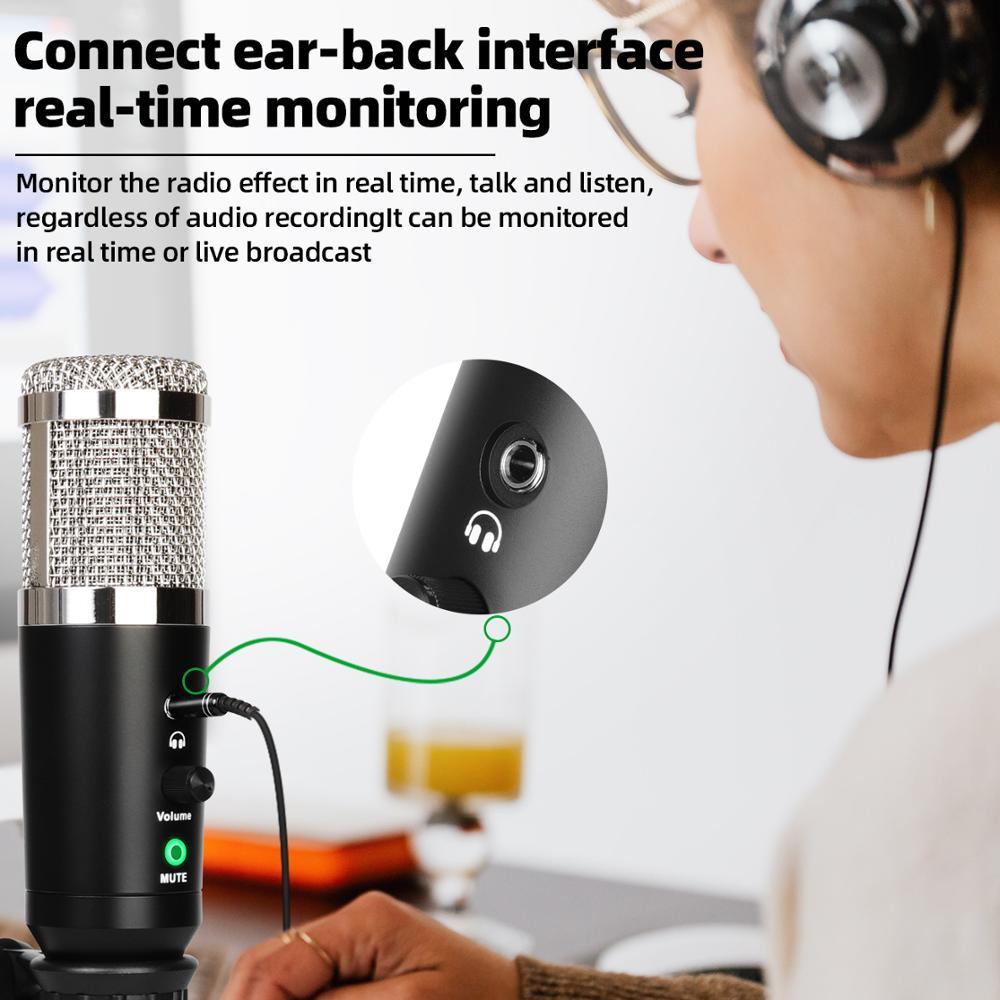 Micrô điện dung USB chuyên nghiệp Depusheng A9 Mic máy tính để bàn chơi game có độ nhạy cao cho PC Ghi âm Youtube Truyền phát video Màu sắc: A9