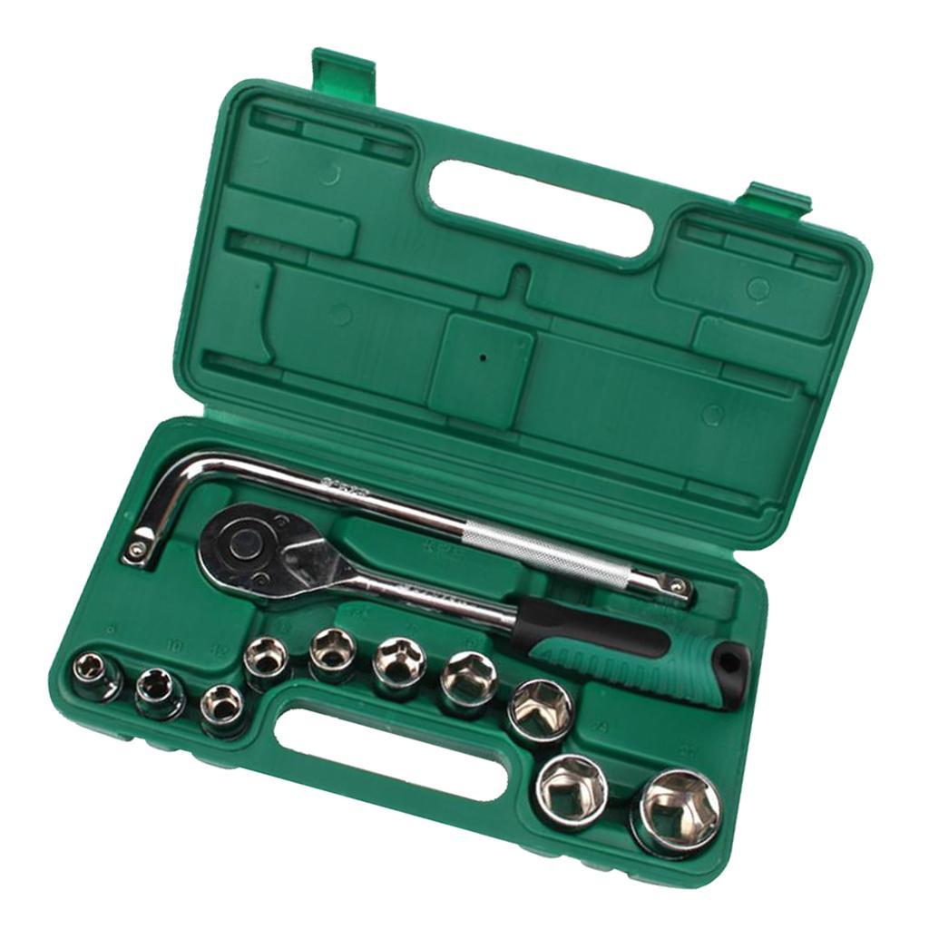 Socket Wrench Set 13pcs 1/2Inch Drive Ratchet Wrench Spanner for Repairing