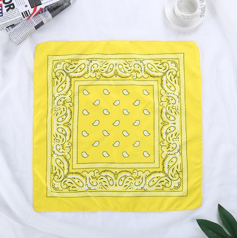 Khăn bandana turban vuông thời trang hàn quốc siêu nhiều màu tăng thêm điểm nhấn đầy tinh tế - Vàng tươi