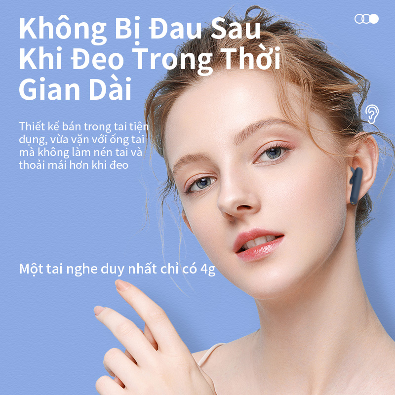 Tai Nghe Bluetooth không dây TWS BASIKE TW87 âm thanh nổi với màn hình 16H sử dụng liên tục - Hàng chính hãng