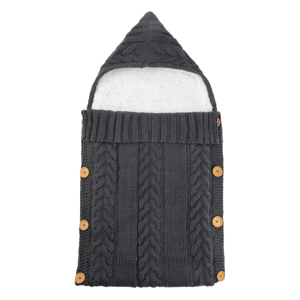 Bé Túi Ngủ Bao Da Mùa Đông Sơ Sinh Bebes Đầm Bọc Sleepsacks Cho Xe Đẩy Dệt Kim Ngủ Bao Chăn Trẻ Sơ Sinh Trẻ Em