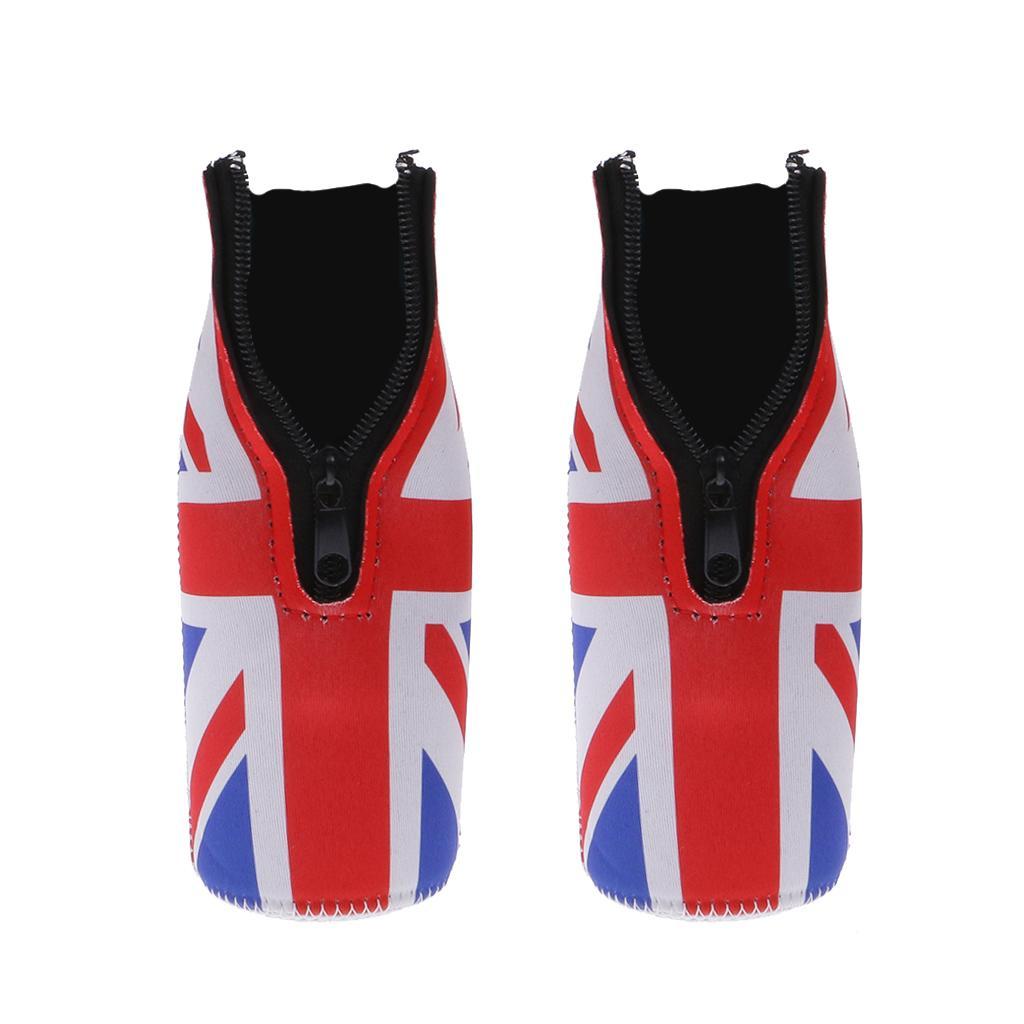 4PCS Union  UK Flag Stubby Beer Can Sleeve Holder Bottle Cooler Neoprene