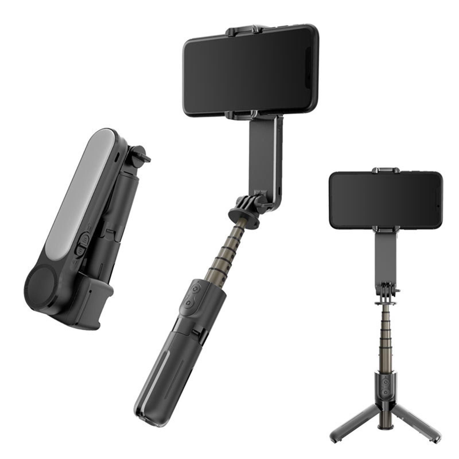 Wireless Remote Bluetooth Gimbal Stabilizer Rotation for Live Video Black