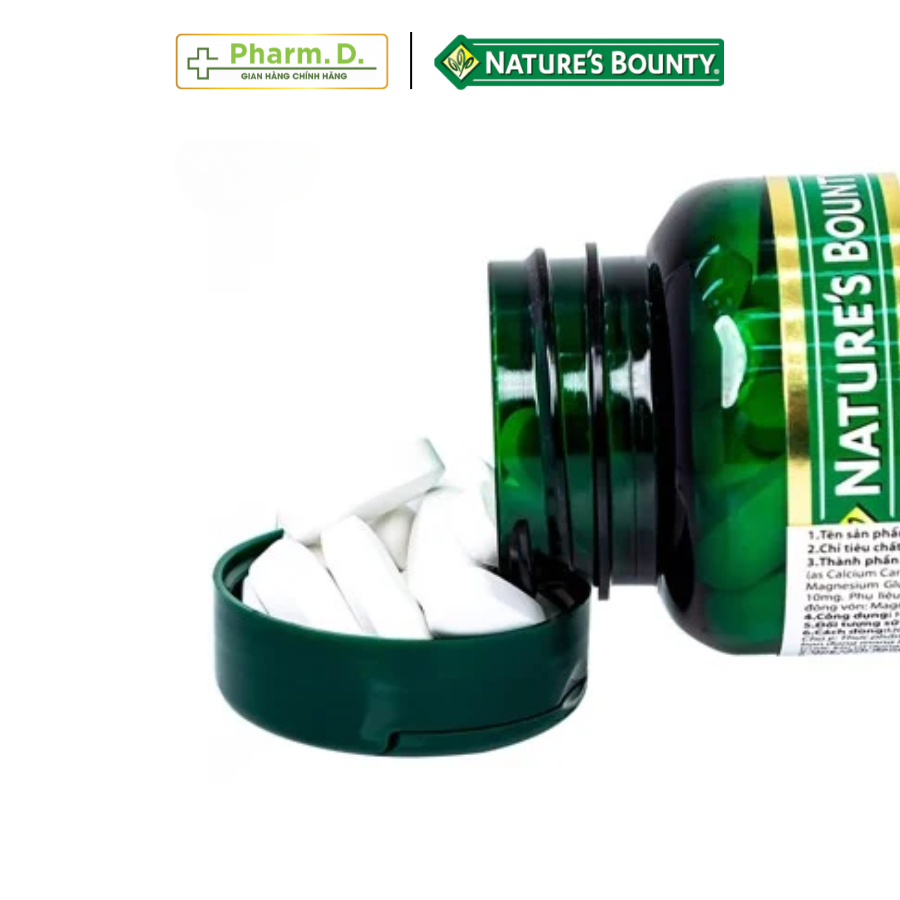 Viên Uống Bổ Sung Canxi, Magie, Kẽm Và Vitamin D3 Hỗ Trợ Xương, Răng Chắc Khỏe NATURE'S BOUNTY