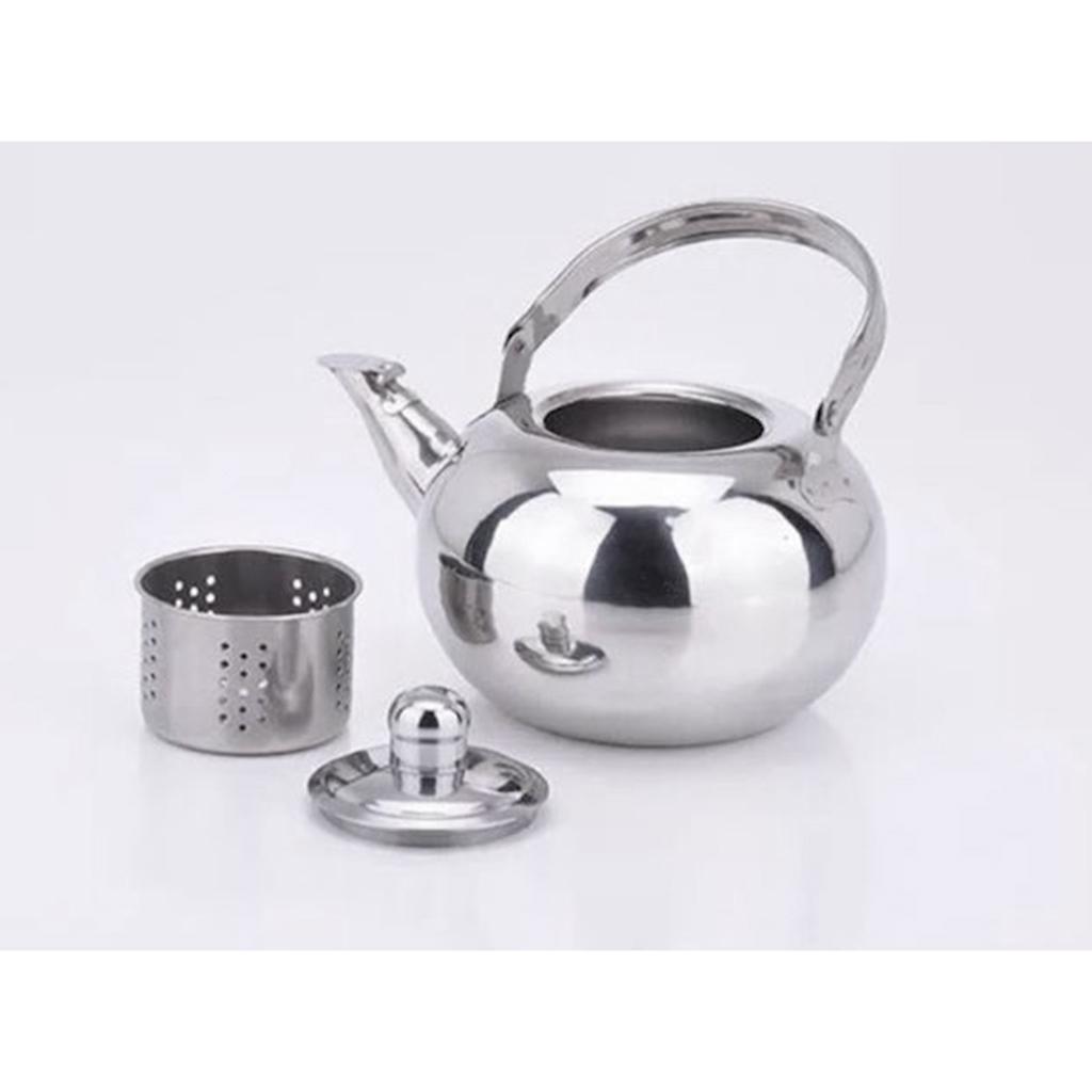 2x Stainless Steel Coffee Tea Kettles Pot with Tea Leaf Filter Infuser 1.6L
