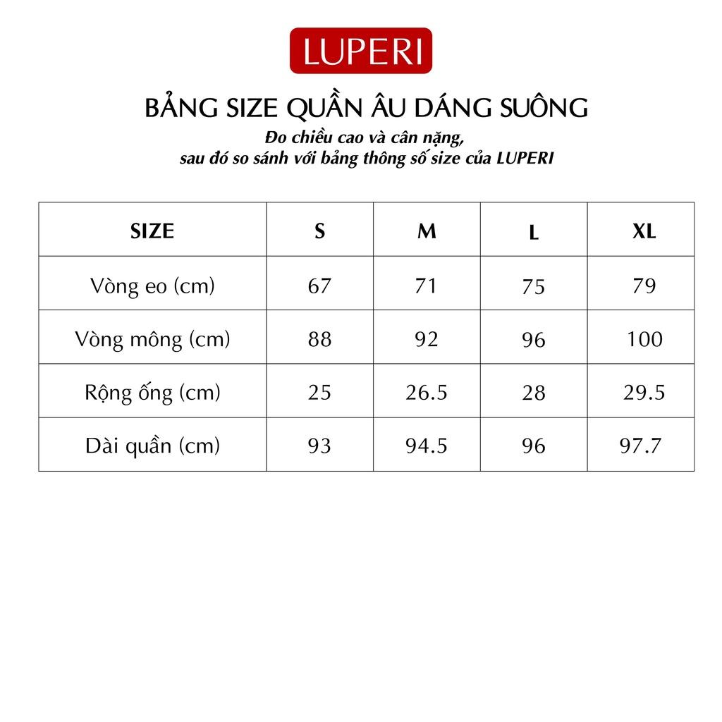 Quần Ống Suông Nữ Cồng Sở Lưng Cạp Cao LUPERI Kiểu Dáng Thời Trang Không Nhăn Không Xù LFQD296