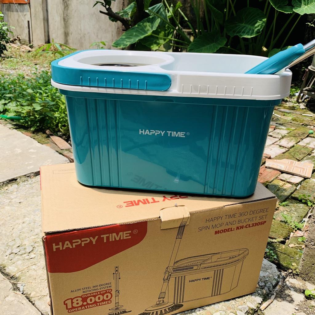 bộ cây lau nhà thông minh xoay 360 độ Happy Time KH-CL330S siêu thấm hút