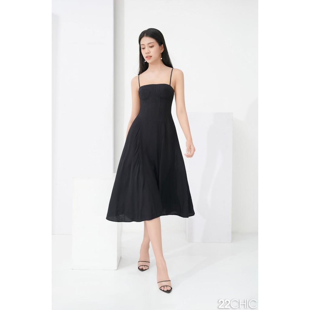 Đầm xòe hai dây sang chảnh Black Swan Dress - 22CHIC