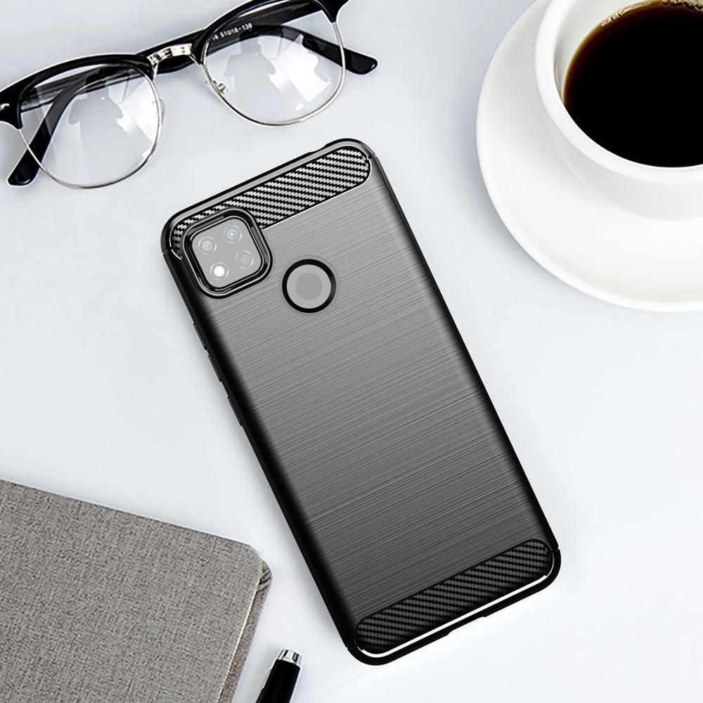 Ốp lưng cho Xiaomi Redmi 9C dẻo Cacbon phay xước chống sốc chống vân tay