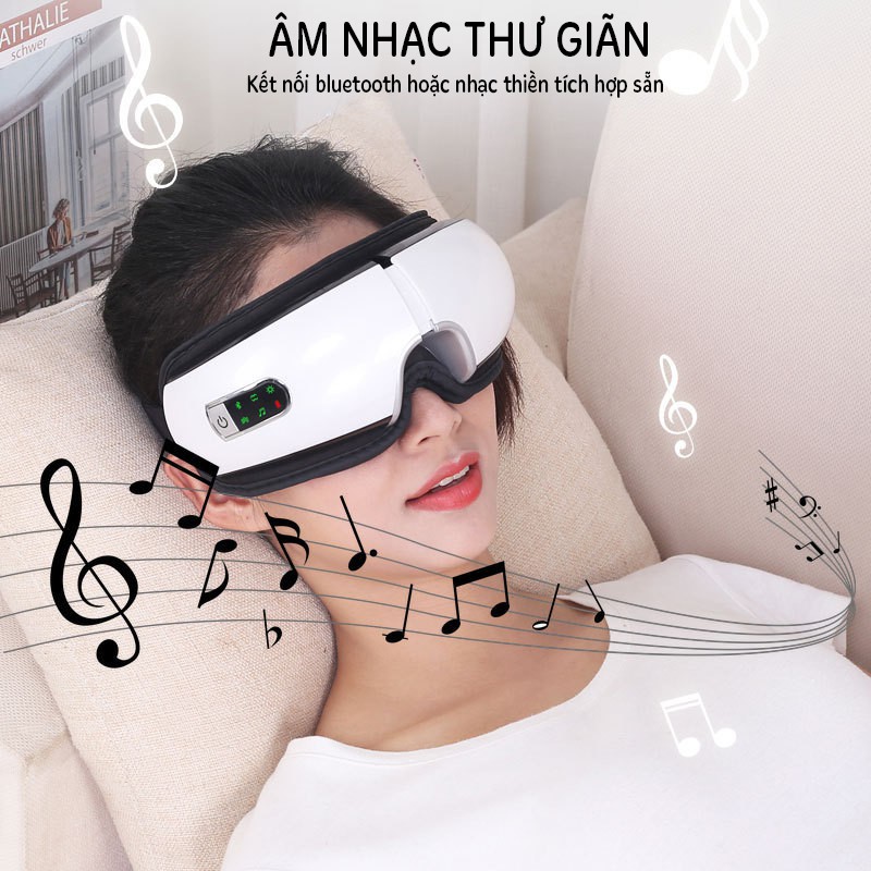 Máy Massage Mắt 3 Tính Năng Nhiệt – Rung – Khí Nén, Massage Vùng Thái Dương, Giảm Nhức Mỏi, Thâm Mắt